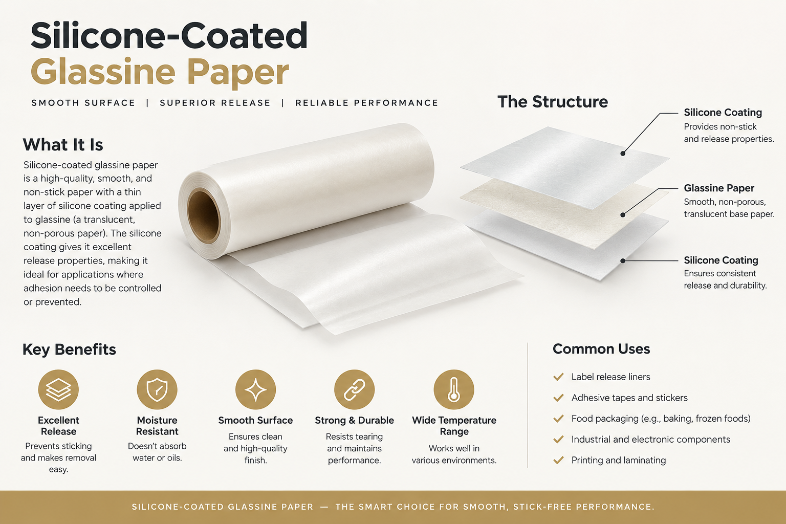 Silicone-Coated Glassine Paper